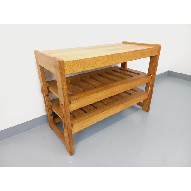 Vintage Open Storage Unit in Oak by Guillerme Et Chambron, 1960s For Sale - Image 15 of 18