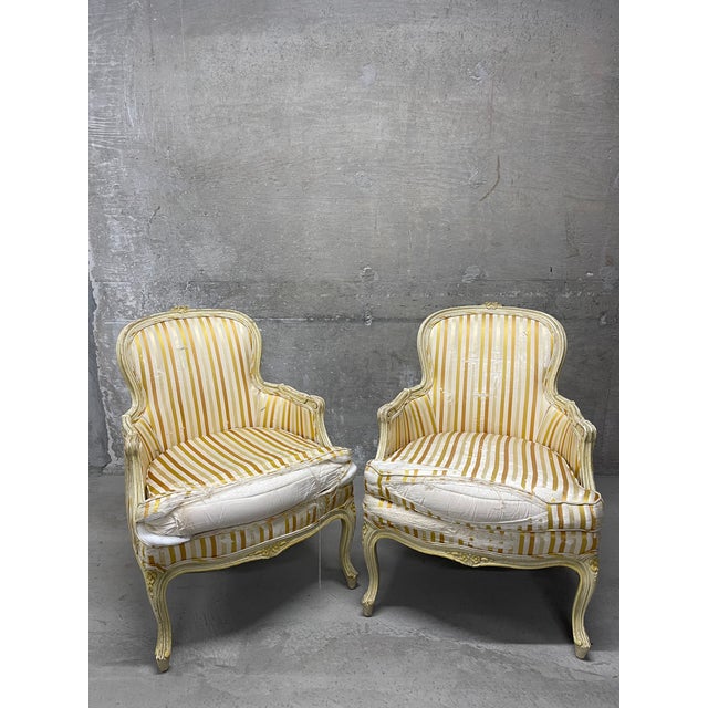 Vintage Set of French Provincial Style Armchairs For Sale - Image 15 of 15