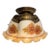 Vintage 1970s Floral Glass Ceiling Light Fixture For Sale