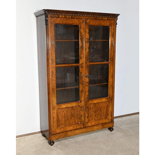 Early 19th Century Burr Walnut Bookcase For Sale - Image 3 of 18
