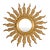 French Giltwood Sunburst Mirror with Wavy Sunrays from the Mid-20th Century For Sale