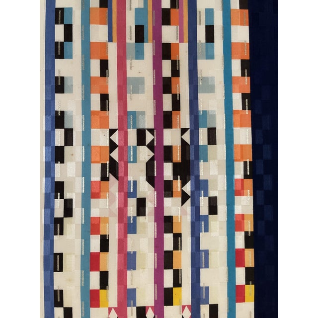 Silk Tapestry by Yaacov Agam, 1981 For Sale - Image 4 of 10