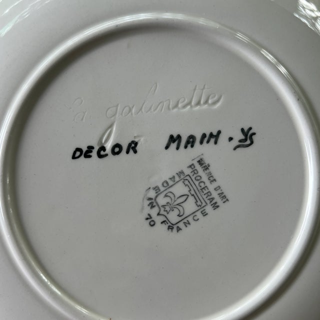 1970s 1970s La Galinette French Fish Plate For Sale - Image 5 of 7