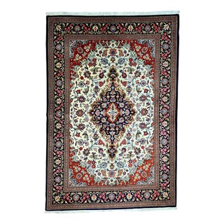 Middle Eastern Qom Rug in Pure Wool For Sale