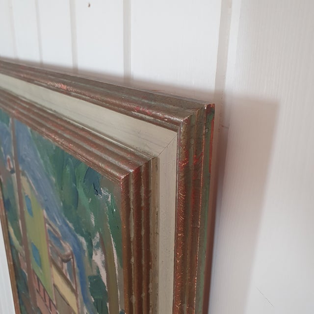 1948 Mid-Century Danish Fauvist Modernist Oil Painting by Sigurd Swane For Sale - Image 4 of 16