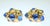 Antigona Paris Gold Plated Sculptural Earrings With Blue Cabochons, a Pair For Sale In Atlanta - Image 6 of 12