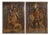 Wall Panels in Wood and Polychrome, 19th Century, Set of 2 For Sale