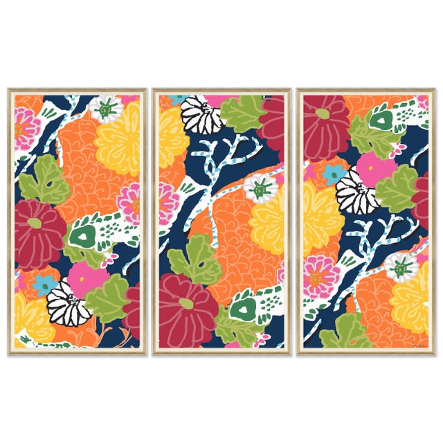 Not Yet Made - Made To Order Japonais by Dana Gibson, Framed Art Prints - Set of 3 For Sale - Image 5 of 5