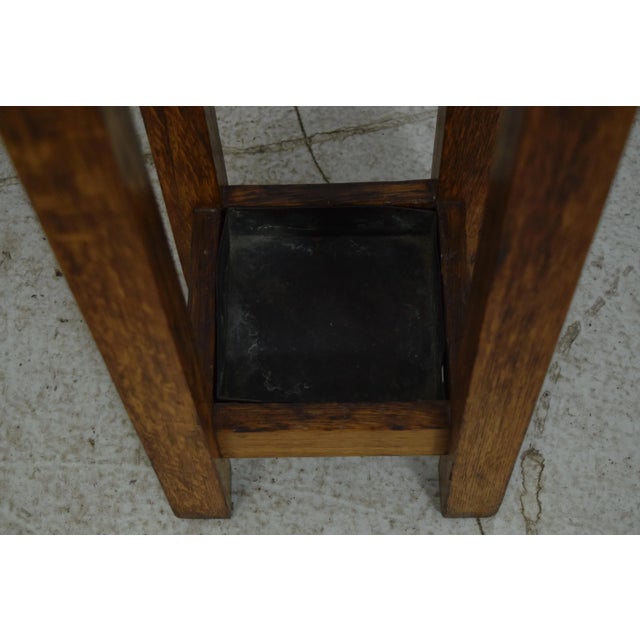 Vintage Mission Oak Possibly Stickley Umbrella Stand For Sale - Image 4 of 7