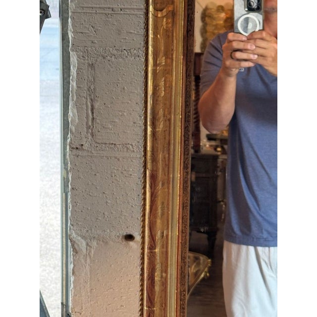 19th C. French Louis XVI Giltwood Mirror For Sale In Dallas - Image 6 of 8