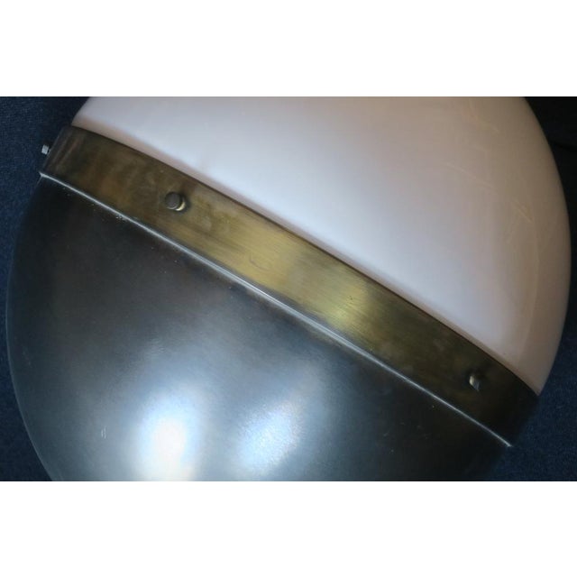 Large Hicks Pendant Light in Bronze and Glass from Thomas Obrien For Sale - Image 12 of 14
