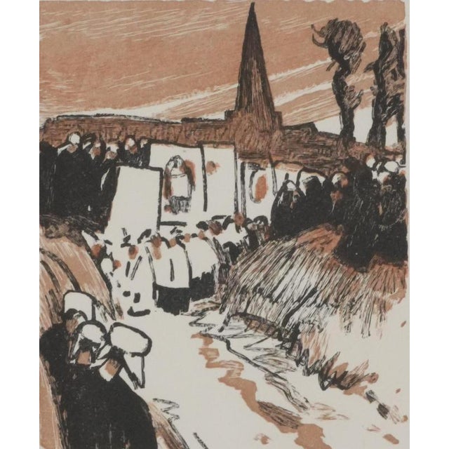 Mathurin Meheut, Brittany, The Procession, 1937, Engraving For Sale - Image 6 of 6