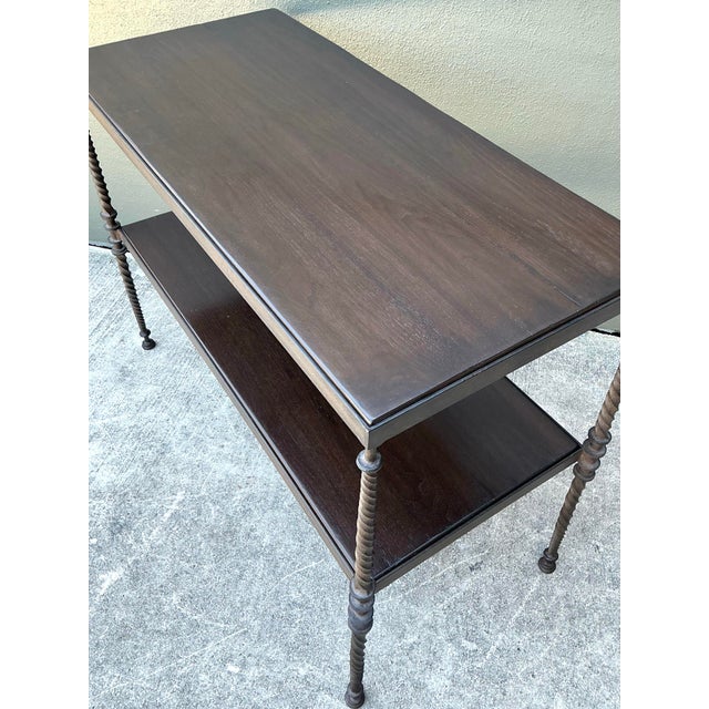 Vintage Twisted Wrought Iron Console Table For Sale In West Palm - Image 6 of 12