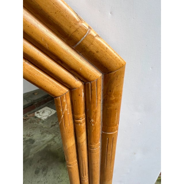 Vintage Faux Bamboo Mirror For Sale - Image 10 of 12