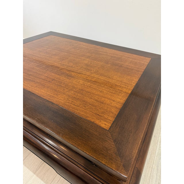 Chocolate Henredon Vintage Ming Style Hollywood Regency Chinoiserie Mahogany Coffee Table For Sale - Image 8 of 12