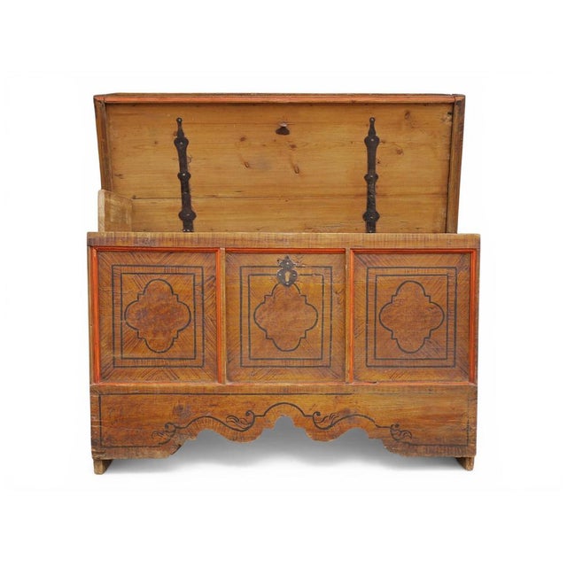 Tyrolean Painted Fir Chest, Late 18th Century For Sale - Image 10 of 18