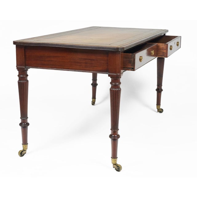 Antique Regency Mahogany Writing Table For Sale In Boston - Image 6 of 10