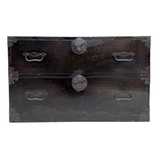 Minimalist Japanese Kimono Tansu Chest, 1910s For Sale