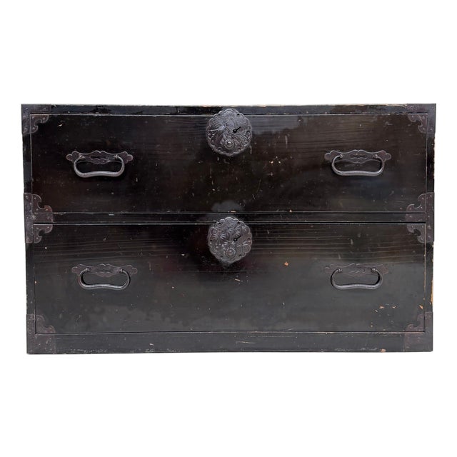 Minimalist Japanese Kimono Tansu Chest, 1910s For Sale
