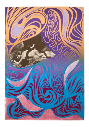 Lothar Gunther Buchheim Vintage 1968 Mid Century Modern " Frivolous Evening " Lithograph Print Psychedelic Pop Art Poster
