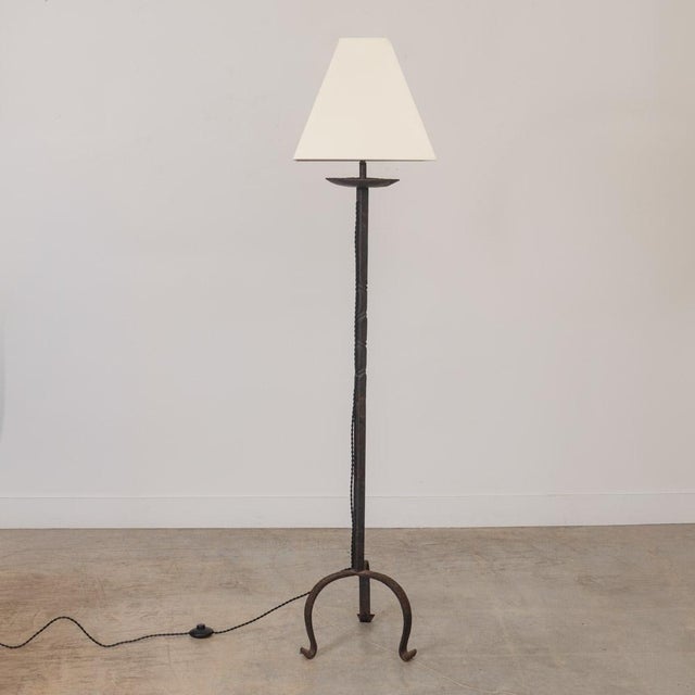 1940s French Iron Floor Lamp For Sale - Image 4 of 12