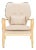 Accent Chair in Beige & Natural For Sale