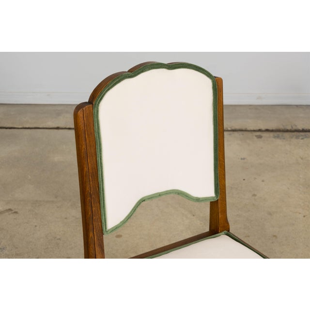 Wood 1930s French Art Deco Maple Dining Chairs With Scalloped Backs, Set of 6 For Sale - Image 7 of 18