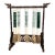 Chinoiserie Chicken Wood Stand With Five Calligraphy Brushes 19" H For Sale