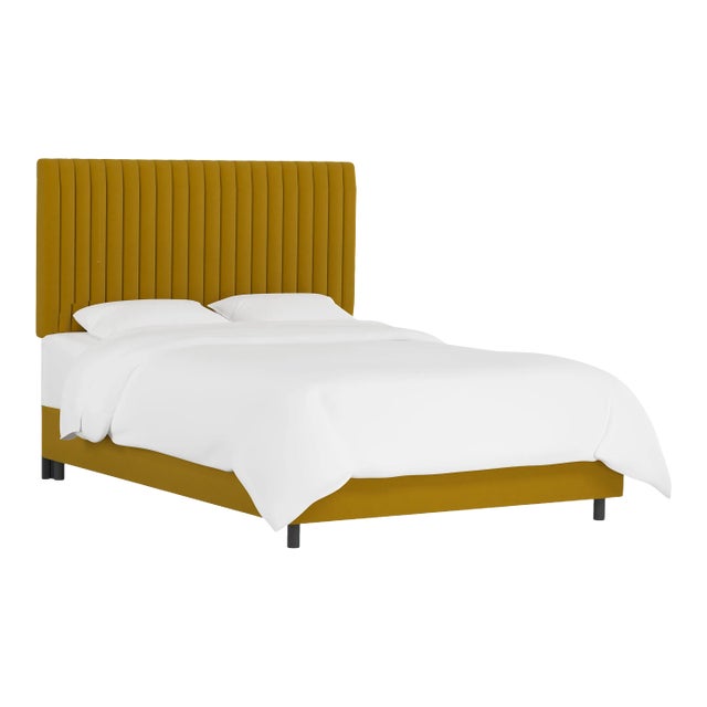 Margaux Bed in Citronella Luxe Velvet, Twin For Sale