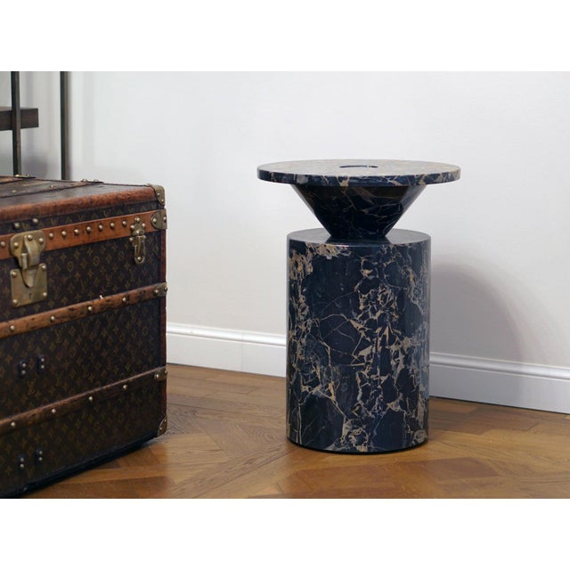 Modern Handcrafted Coffee Table in Italian Marble by Karen Chekerdjian For Sale - Image 10 of 12