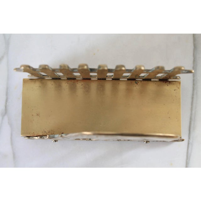 Mid 20th Century Vintage Brass Horse & Colt Napkin or Letter Holder For Sale - Image 5 of 7
