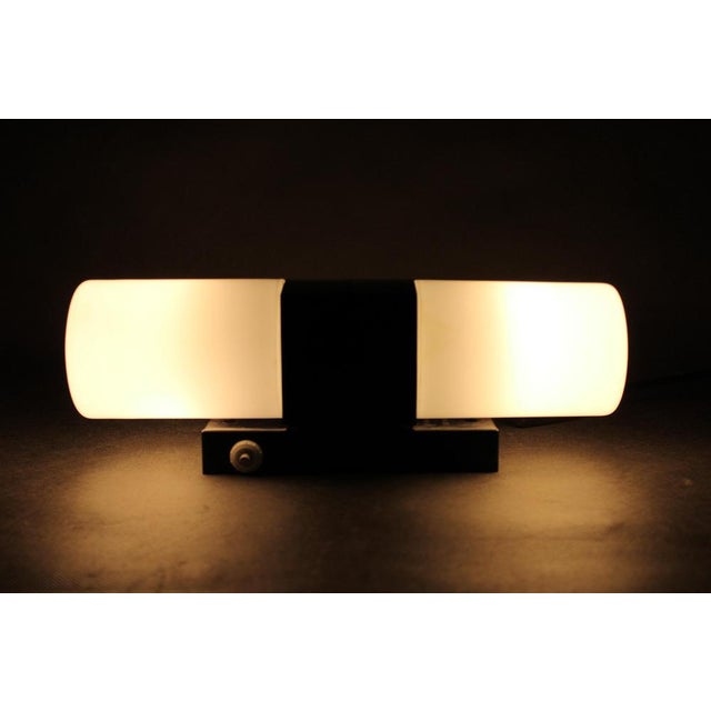 Mid-Century Modernn Bakelite and Opaline Glass Wall Light, 1960s For Sale - Image 10 of 11