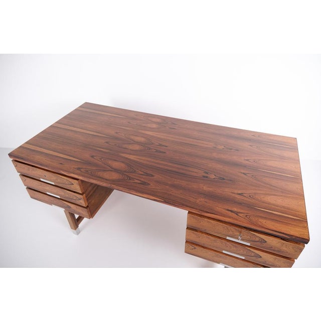 Wood Mid-Century Model EP401 Desk in Rosewood attributed to Eigil Petersens Møbelfabrik, 1960s For Sale - Image 7 of 15