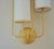 Metal Elevation 4 Wall Sconces in Patinated Gold Metal and White Shades by Aymeric Lefort, Set of 2 For Sale - Image 7 of 18