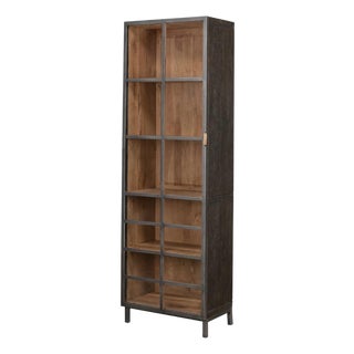 Industrial Glazed Display Cabinet, Left-Opening For Sale