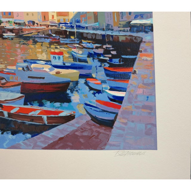 Howard Behrens Sunset at Le Palais Serigraph on Paper Fine Art 1995 For Sale - Image 4 of 6