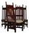 Haagse School High Back Dining Chair Set by H. Wouda for H. Pander & Zn., 1920s, Set of 6 For Sale