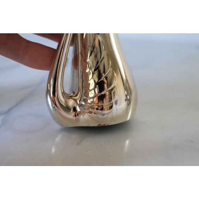 Vintage Silver-Tone Swan Bud Vases S/3 For Sale - Image 10 of 12