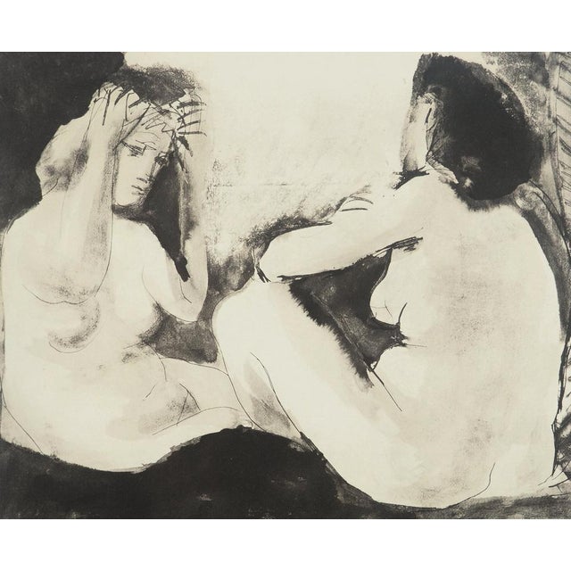 Pablo PICASSO (1881-1973) Nude seated women, 1967 Lithograph enhanced with a stencil after a watercolor (Jacomet process)...