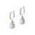 Modern 14k White Gold 1.64ctw Gia Pear Shape Halo Diamond Drop Dangle Earrings, A Pair For Sale - Image 3 of 12