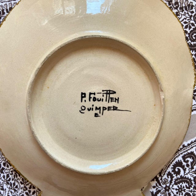 Brown Fish Service by Paul Fouillen, 1950, Set of 11 For Sale - Image 8 of 9