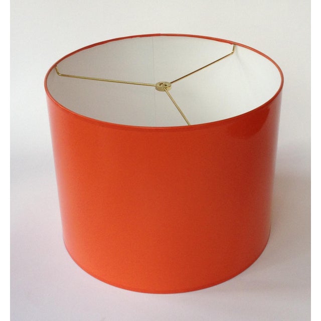Medium High Gloss Orange Drum Lamp Shade Chairish