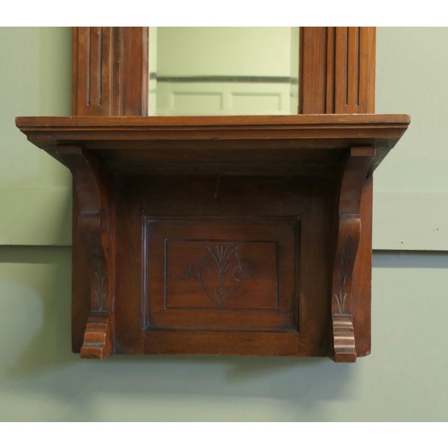 Wall Hanging Cloakroom Mirror with Shelf For Sale - Image 4 of 7