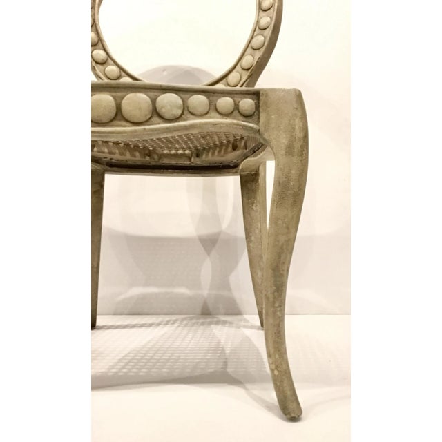 White Pendant Caned Side Chairs Set of Four For Sale - Image 4 of 7