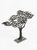 This striking brutalist sculpture features a dramatic, tiered "canopy" that captures the organic silhouette of an acacia...