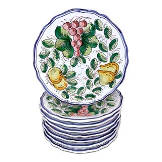 Frutta Salad Plates, Full Design - Set of 8 For Sale