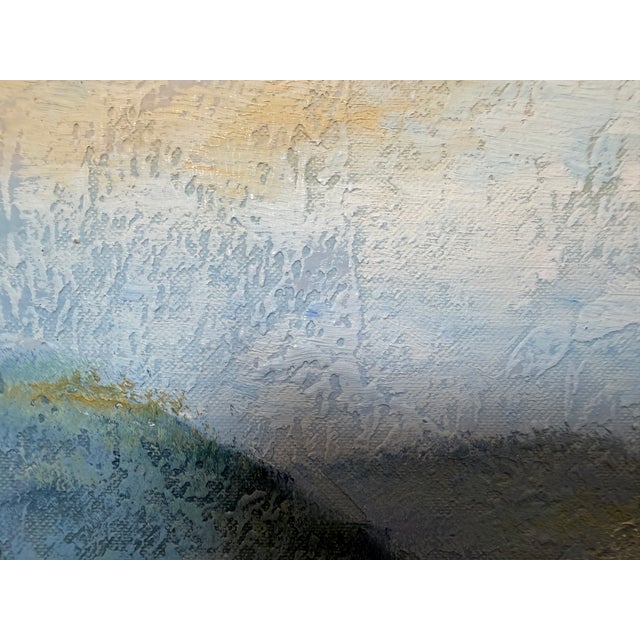 Red Vintage Impressionist Landscape Oil Painting Floral Meadow Countryside Scene For Sale - Image 8 of 10