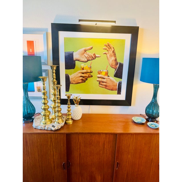 Metal 1970s Set of 4 Vintage Venus Solid Brass Oversized Candlesticks – Japan, 12" to 22" For Sale - Image 7 of 7