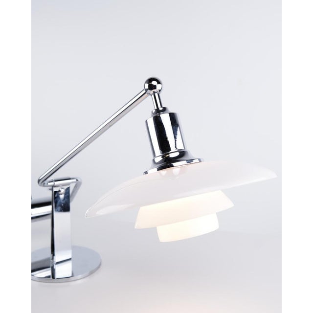 Table Lamp in White Opal Glass by Poul Henningsen for Louis Poulsen For Sale - Image 9 of 11