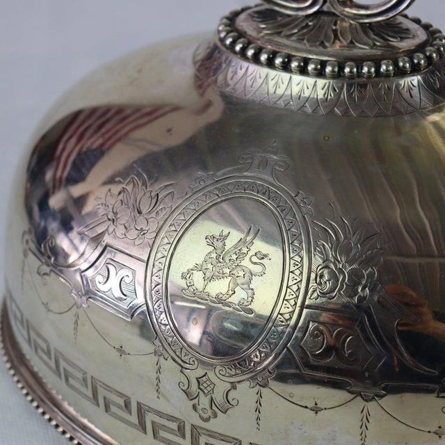Antique Sheffield Victorian Silver Plated Dome C1890 Measures - 8.5"H x 11.75"W x 8.5"D An antique Sheffield Victorian...